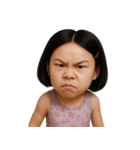 変顔のショートヘアの女の子 （NT）（個別スタンプ：21）