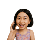 変顔のショートヘアの女の子 （NT）（個別スタンプ：35）