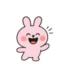 いたずら好きなピンクのウサギ （NT）（個別スタンプ：1）