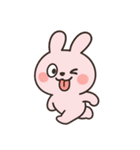 いたずら好きなピンクのウサギ （NT）（個別スタンプ：2）