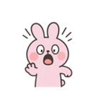 いたずら好きなピンクのウサギ （NT）（個別スタンプ：4）