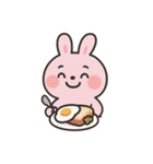 いたずら好きなピンクのウサギ （NT）（個別スタンプ：9）