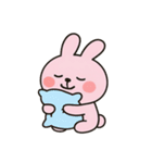 いたずら好きなピンクのウサギ （NT）（個別スタンプ：10）
