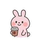 いたずら好きなピンクのウサギ （NT）（個別スタンプ：12）
