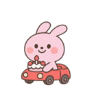 いたずら好きなピンクのウサギ （NT）（個別スタンプ：16）