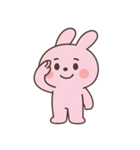 いたずら好きなピンクのウサギ （NT）（個別スタンプ：21）