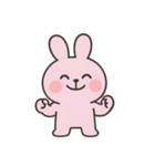 いたずら好きなピンクのウサギ （NT）（個別スタンプ：24）