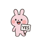 いたずら好きなピンクのウサギ （NT）（個別スタンプ：34）