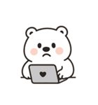 ぽっちゃりシロクマ （NT）（個別スタンプ：9）