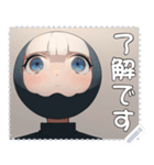 顔 メッセージ スタンプ 10（個別スタンプ：4）