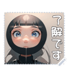 顔 メッセージ スタンプ 10（個別スタンプ：18）