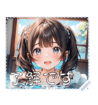 水着女子 メッセージ スタンプ 10（個別スタンプ：20）