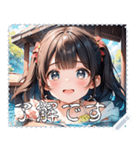 水着女子 メッセージ スタンプ 10（個別スタンプ：24）
