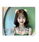 女の子 メッセージ スタンプ 31（個別スタンプ：15）