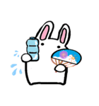 毎日うさぎ【挨拶/返信/お礼】カニさん付き（個別スタンプ：2）