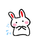 毎日うさぎ【挨拶/返信/お礼】カニさん付き（個別スタンプ：12）