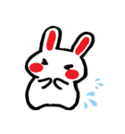 毎日うさぎ【挨拶/返信/お礼】カニさん付き（個別スタンプ：13）
