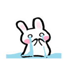 毎日うさぎ【挨拶/返信/お礼】カニさん付き（個別スタンプ：16）