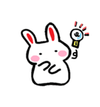 毎日うさぎ【挨拶/返信/お礼】カニさん付き（個別スタンプ：17）