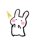 毎日うさぎ【挨拶/返信/お礼】カニさん付き（個別スタンプ：18）