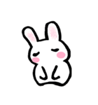 毎日うさぎ【挨拶/返信/お礼】カニさん付き（個別スタンプ：19）