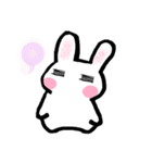 毎日うさぎ【挨拶/返信/お礼】カニさん付き（個別スタンプ：20）