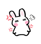 毎日うさぎ【挨拶/返信/お礼】カニさん付き（個別スタンプ：21）