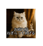 ちょっと上からな猫（個別スタンプ：6）