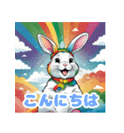 使える！レゲエのウサギ_日本語（個別スタンプ：10）