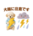 大人可愛いトイプーで梅雨の気づかい敬語（個別スタンプ：14）