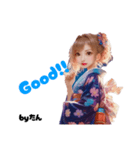 浴衣の【byたん】（個別スタンプ：3）