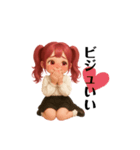 赤髪ツインテールちゃんの推し活。（個別スタンプ：4）
