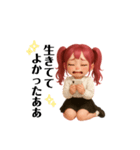 赤髪ツインテールちゃんの推し活。（個別スタンプ：5）