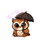 アフリカワシミミズク背景なし(フクロウ)（個別スタンプ：19）