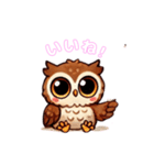 アフリカワシミミズク背景なし(フクロウ)（個別スタンプ：20）