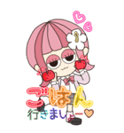 【予定】ハピチャラガール☆3（個別スタンプ：4）