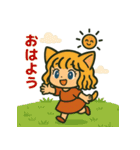 猫耳ガールのリアクションスタンプ（初夏）（個別スタンプ：3）