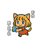 猫耳ガールのリアクションスタンプ（初夏）（個別スタンプ：6）
