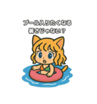 猫耳ガールのリアクションスタンプ（初夏）（個別スタンプ：8）