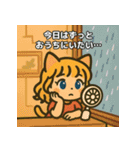 猫耳ガールのリアクションスタンプ（初夏）（個別スタンプ：14）