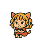 猫耳ガールのリアクションスタンプ（初夏）（個別スタンプ：26）