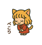 猫耳ガールのリアクションスタンプ（初夏）（個別スタンプ：39）