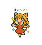 猫耳ガールのリアクションスタンプ（初夏）（個別スタンプ：40）