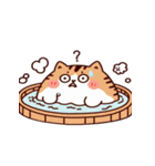 お風呂猫 疑問,（個別スタンプ：6）