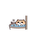 お風呂猫 疑問,（個別スタンプ：21）