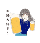 孤独居酒屋女子のひとり飲み（個別スタンプ：18）