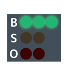 便利な野球の光るBSOカウントボードセット（個別スタンプ：4）