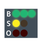 便利な野球の光るBSOカウントボードセット（個別スタンプ：9）