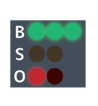 便利な野球の光るBSOカウントボードセット（個別スタンプ：16）