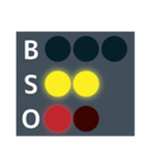 便利な野球の光るBSOカウントボードセット（個別スタンプ：18）